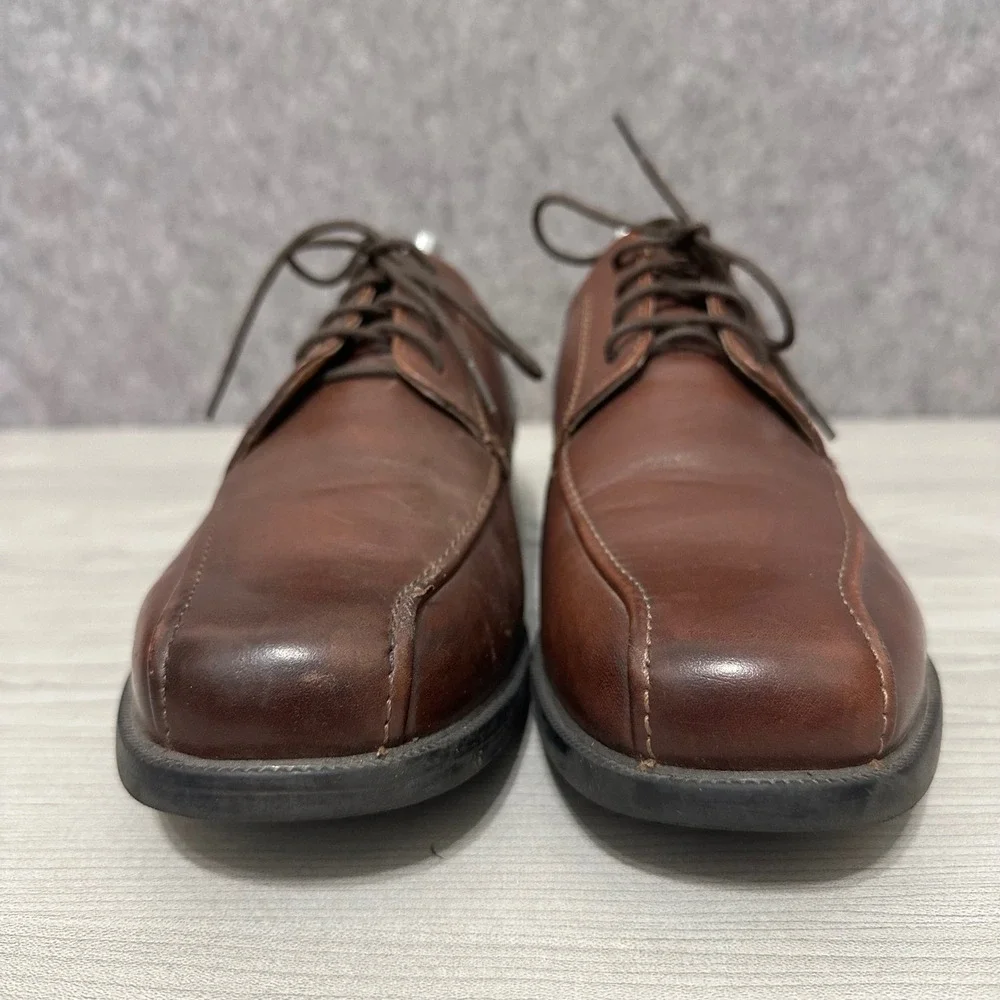 Clarks Tilden Walk Oxford Brown Leather Lace Up Mens Dress Shoes 9.5‎